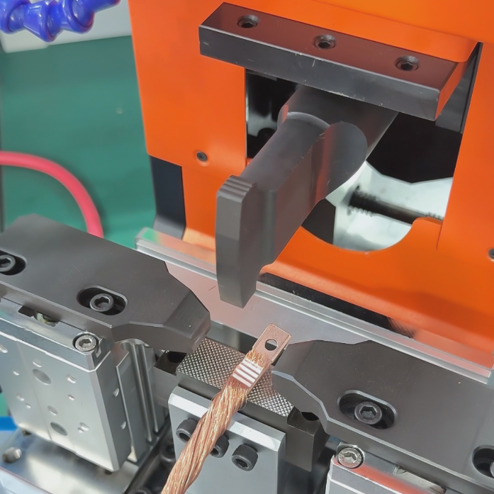 编织铜线与端子焊接